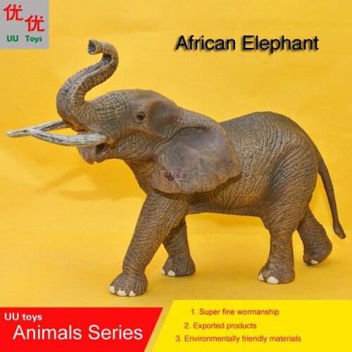 Hot toys: New African Elephant Male Simulation model Animals kids toys children educational props