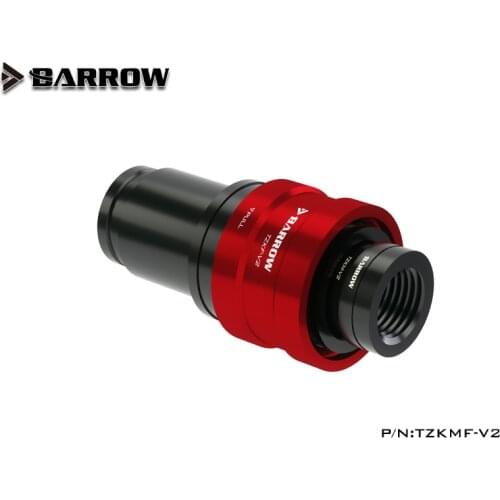 Barrow TZKMF-V2 Wate Valve Male To Female Water Cooling Quick Disconnect Connector Stop Brass Fittings ,Black Silver Bold