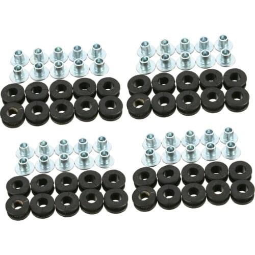 40pcs Motorcycle Rubber Grommets Bolts Kit For Honda For Yamaha For Kawasaki Fairing