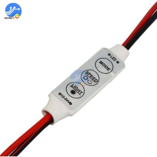 Mini 3 Keys Dimmer Controller 12V DC For Single Color LED Brightness for Single Color 5050 3528 5630 LED Light Strip