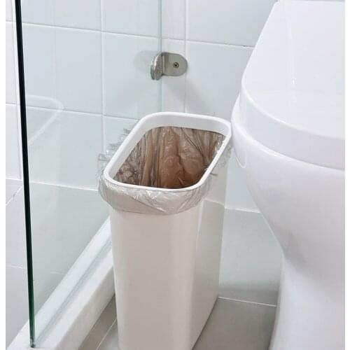 Toilet Slot Trash Can With Cover Household Kitchen Slot Uncovered Rectangular Trash Basket Toilet Paper Basket Small Poubelle