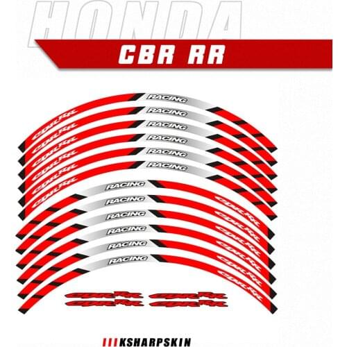 Motorcycle sticker Front Rear wheels decals Reflective waterproof stickers rim stripes For Honda CBR600RR CBR1000RR CBR RR