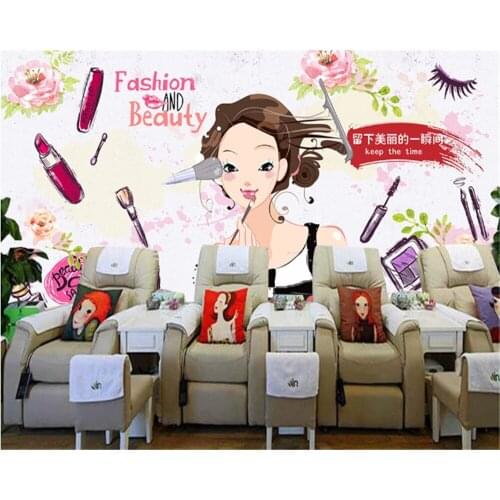 Beibehang Custom Wallpaper Living Room European and American Fashion Brick Wall Cosmetics Nail Home Decoration 3D Wallpaper