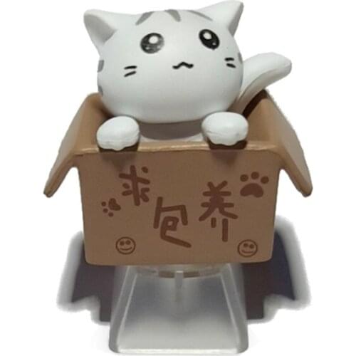 Custom Cartoon Anime Cat Keycap Bottom Backlit Keycaps Gift Keyboard KeyCap Cap P82A