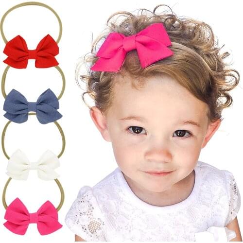 1 Piece Lytwtws Children Baby Newborn Rope Headband Headwear Headwrap Fashion Cotton Bow Knot Hair Head Bands Hair Accessories