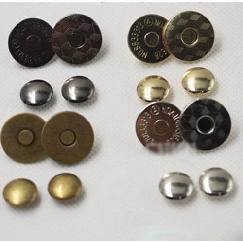 DIY Leather Craft Bag Purse Sewing Clothes Magnet Rivet Button Double Side Super Thin and Strong 50sets/lot