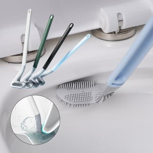 Long Handle Toilet Cleaning Brush Silicone Toilet Brushes for Bathroom Toilet Cleaning Brush Bendable