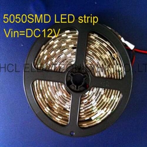 High quality 5050 SMD DC12V led flex strip 60pcs/m,led soft strip waterproof IP68 12V LED decorative Strip free shipping 5m/lot