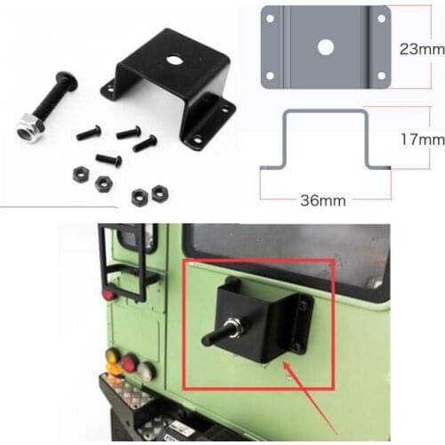 Rear Spare wheels Mount/Rack 1/10 Scale Rock Cralwer Truck D90 D110 TRX4 TRX6 SCX10 II III JK RGT VRX LC70 LC80 Toyata cross RC
