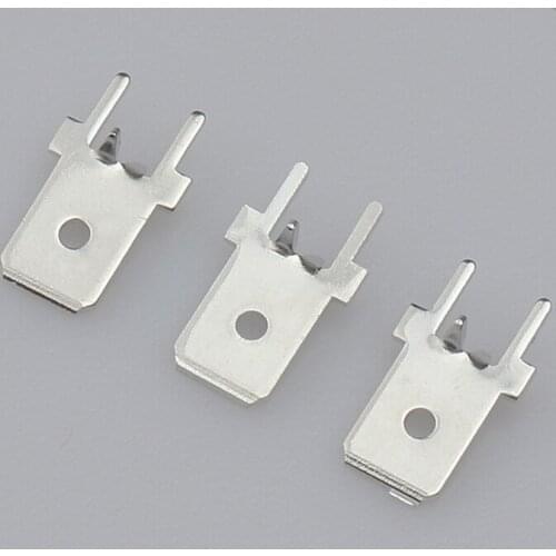 100pcs 6.3mm PCB positioning plug PCB board welding terminal