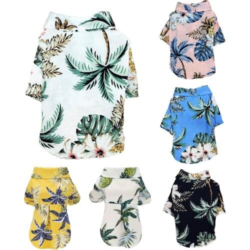 2021 Pet Dog Clothes Dog T-shirt Soft Puppy Clothes Cute Cartoon Clothing Summer Shirt Casual Dogs Vests Casual Vests Small Pets