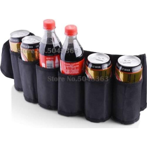 6 Pack Beer Soda Drink Camo Belt Holster Outdoor Beer Bottle Holder Hunting Tactical Belt For Beer Lovers