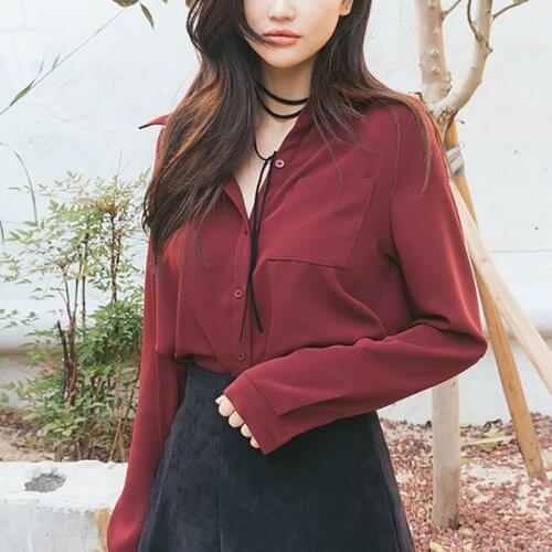 Vintage Women Blouses Chiffon Shirt Autumn 2020 Long Sleeve Shirts Office Lady Female Plus Size Girl Blouse Loose Top Korea