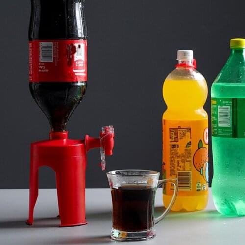 Beverage bottle inverted water dispenser creative desktop mini hand pressure water dispenser kitchen gadget