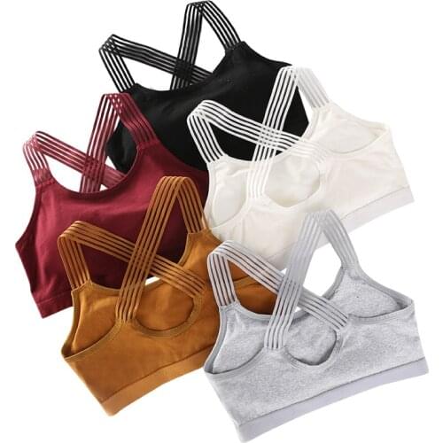 Sexy cross strap outdoor sports bra shockproof breathable fitness running gym yoga vest top sports bra sportswear