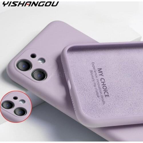 Liquid Silicon Case For iPhone 12 11 Pro XS Max SE 2 X 10 XR Luxury Shockproof Silky Soft Back Cover For iPhone 7 8 6 6s Plus 5