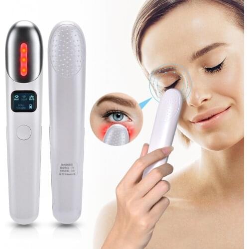 Electric Eye Massager Anti Wrinkle Eye Massage Anti Aging 4 in 1 Eye Care Red Light Hot Massage USB Rechargeable Massage Device