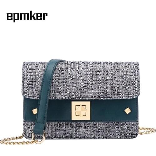 EPMKER 2021 Purses and Handbags Vintage Shoulder Bag Patchwork Messenger Bag Mini Crossbody Bag Little Bags Luxury Designer Bags