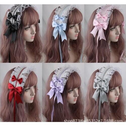 Lolita headwear collection kawaii girl KC gothic lolita headband loli cosplay sweet lolita headwear bowknot hair band cos