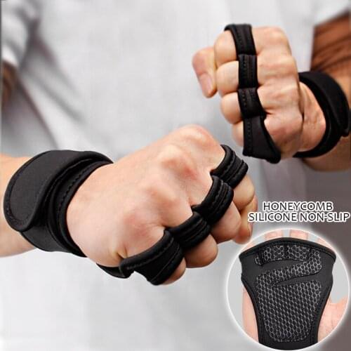 Hot sale 1 pair lifting weight gloves breathable non-slip protect palm of your hand men women fitness gloves