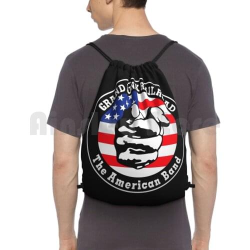 Grand Funk Railroad Shirt , Sticker , Mask Backpack Drawstring Bag Riding Climbing Gym Bag Grand Funk Railroad Logo American