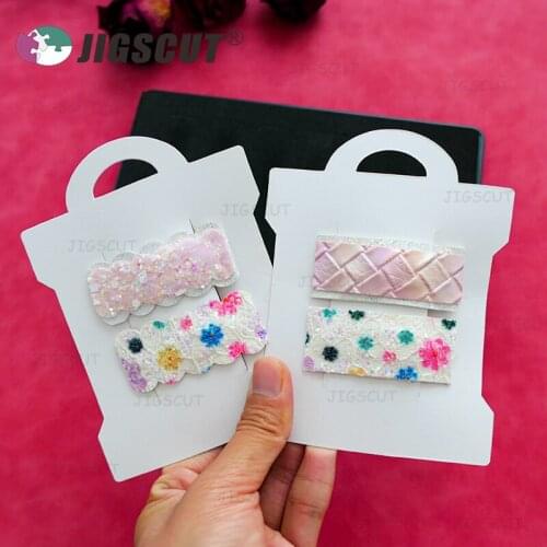 5cm lace rectangular clips wood metal cutting dies which can be used for DIY manual creation of hair such as leather