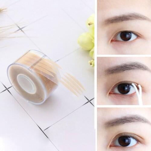 600 Pcs Net yarn lace double eyelid tape roll beautiful eye tape no trace natural flesh color invisible strong sticky lasting