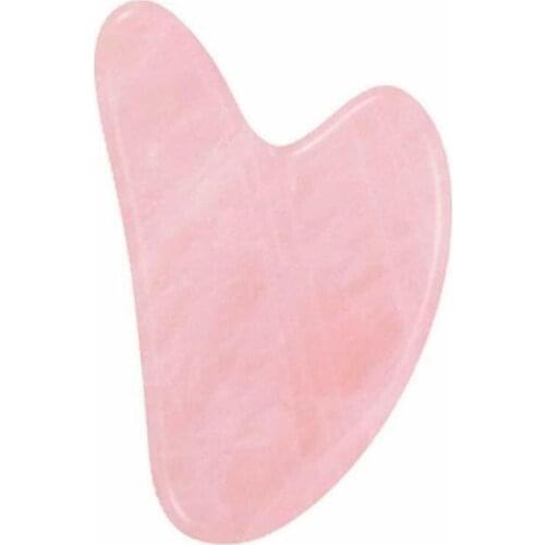 Natural Jade Guasha Scraping Massage Scraper Face Massager Board Rose Quartz Agate Acupoint Eye Care