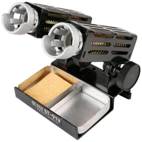 ST-91V Double Springs Metal Soldering Iron Stand Station Holder Black