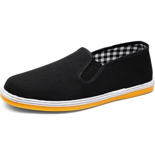 Old Beijing Cloth Shoes for Men Traditional Chinese Style Kung Fu Bruce Lee Tai Chi Retro Rubber Sole Shoes 36-45