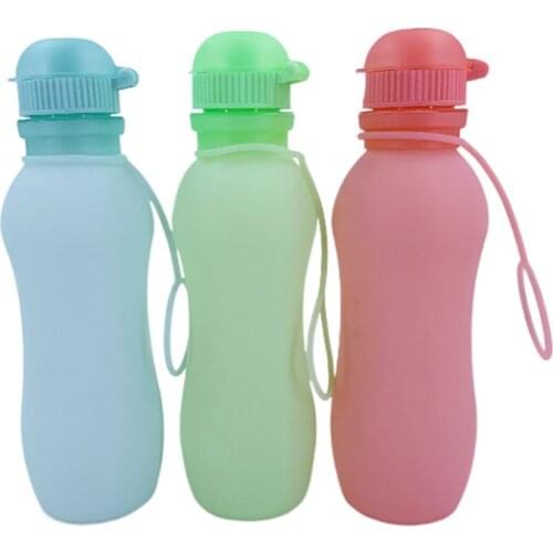 Outdoor Product Silicone Folding Cups 500 Ml Portable Sports Bottle Water Bottle Portable Sports Bottle
