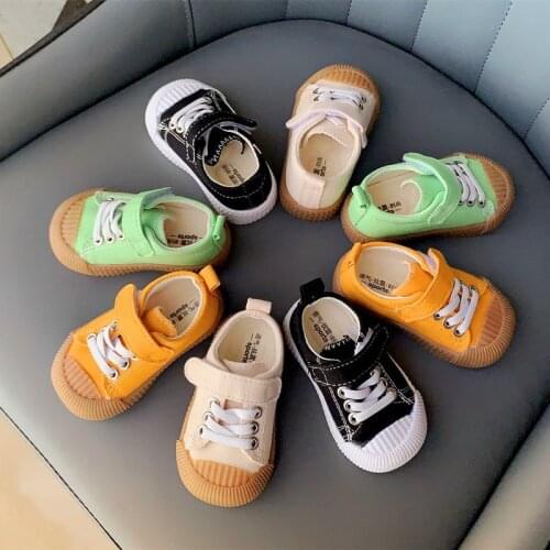 Solid Color Baby Shoes Children Canvas Shoes All-purpose Non-slip Breathable Walking Shoes for Boys and Girls Kids Sneakers