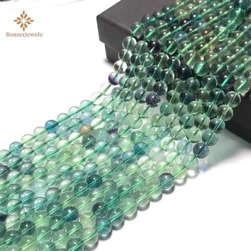 Wholesale Lots AAA Grade Rainbow Fluorite Natural Stone Beads DIY Loose Beads For Jewelry Making Strand 15 " 6/8 MM