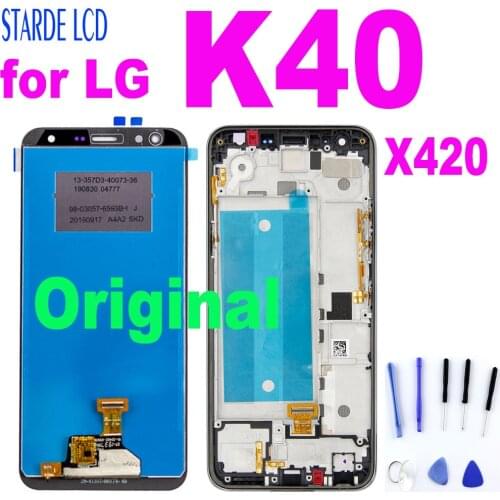 Original 5.7'' For LG K40 LCD Touch Screen Digitizer Replacement Parts for LG X4 2019 LCD For K12 Plus display LMX420 X420 LCD