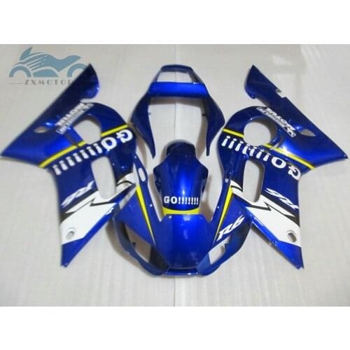 Custom your motorcycle fairing kits for YAMAHA R6 YZFR6 1998 1999 2002 YZF R6 98- 02 blue white fairings aftermarket kits EB28