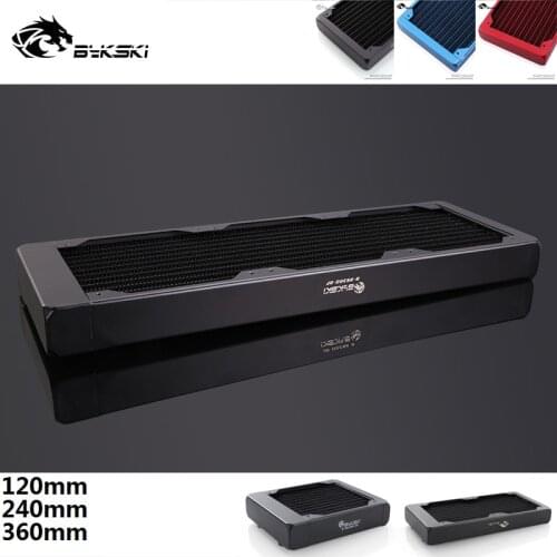 Bykski PC water cooling Copper Radiator double fin for 12cm fan row water cooler B-RS120-DF B-RS240-DF B-RS360-DF