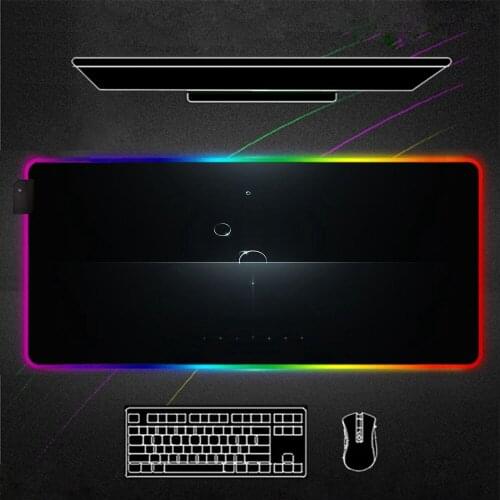 RGB Mouse Pad Black Gamer Accessories Large LED MousePad XL Gaming Desk Mats 90x40cm/80x30cm alfombra raton with Backlit