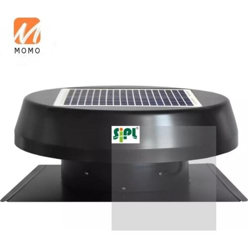 HVAC System Vent Tools 7 Blades 14'' Solar Panel Powered Wall Mount DC Heat Exhaust Propeller Fan Attic Gable Hot Air Extractor