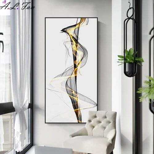 Modern abstract ribbon canvas painting posters and prints nordic wall art picture for living room bedroom luxury home decor