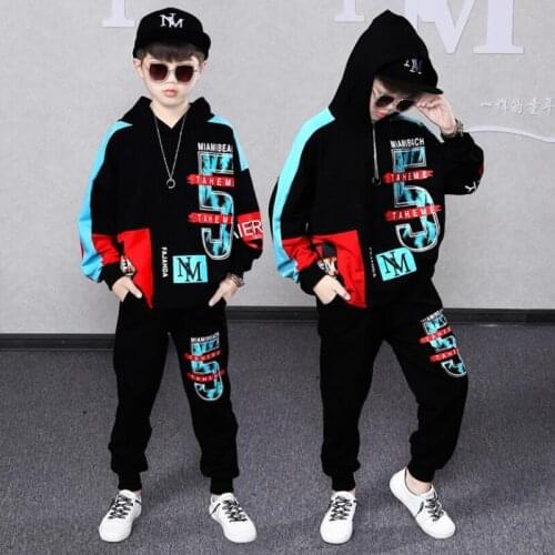 Children Boys Clothing Set Number 5 Baby Boy Tracksuits Street Clothes Teenage 5 6 8 11 12 Years Autumn Kids Sports Suits 2Pcs