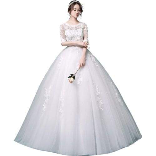 Wedding Dress 2020 New Style Half-hleeve Wedding Dresses Bride Princess Dresses Ball Gowns Plus Size Vestidos De Novia