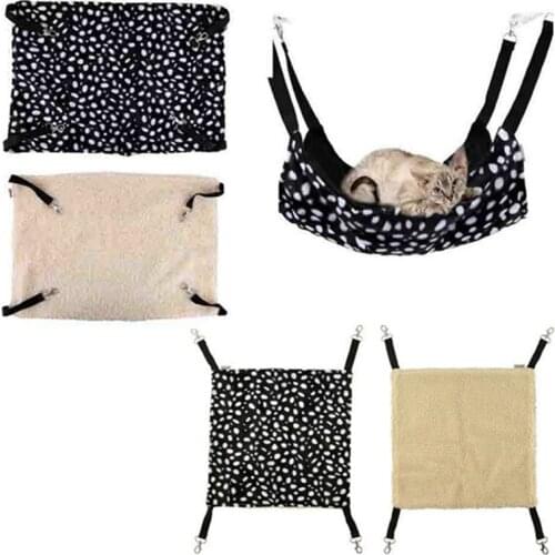 Warm Hanging Cat Bed Mat Soft Cat Hammock Winter Hammock Pet Kitten Cage Bed Cover Cushion Winter Pet Bed