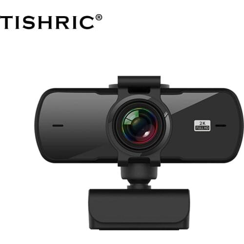 TISHRIC PC-C5 4MP 2K Full HD Webcam 1080P Cover USB Web Camera With Micphone 360° Rotary Joint USB Web Cam For Computer/PC