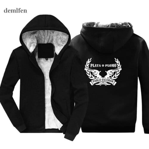 NARCOS Pablo Escobar Colombian Mafia Drugs Hoodie Men Keep warm Tops Jacket Hop Hip Sweatshirts Harajuku