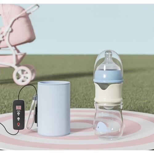 USB Insulation Baby Bottle Warmer Glass Wide Mouth PPSU Drop Resistant Constant Temperature Quick Flush Milk Cute Water Newborn