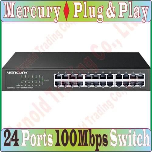 Replace Tenda TEF1024D, 24 Port 10/100M Fast Enternet Network Switch, Auto MDI/MDI-X, Half/Full Duplex, 6KV Lightning Pro/ Prom