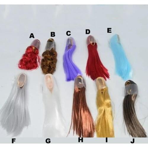 10 Colors 1/6 Scale Female Hair Wig Curly/Straight Style Hair 2.0 Fit 12" Action Figure Female Head Accessories