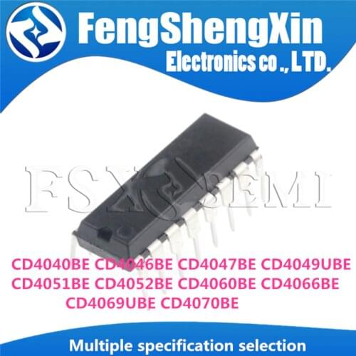 10pcs/lot CD4040Be CD4046BE CD4047BE CD4049UBE CD4051BE CD4052BE CD4060BE CD4066BE CD4069UBE CD4070BE/BD DIP