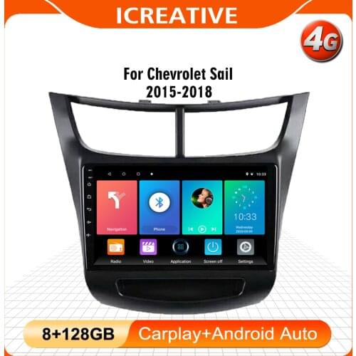 2 Din Car Radio Android 8.1 9 inch Touch Screen GPS Navigation Multimedia Player for Chevrolet Sail 2015 2016 2017 2018 Headunit