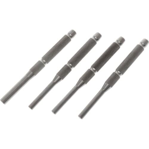 4pcs/set Stainless Steel Multi Size Hollow End Roll Pin Tool Starter Punch Kits 1/8" 5/32" 3/16" 7/32
